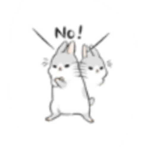 Rabbit-Yes/No/Dunno/Ok - Sticker 6
