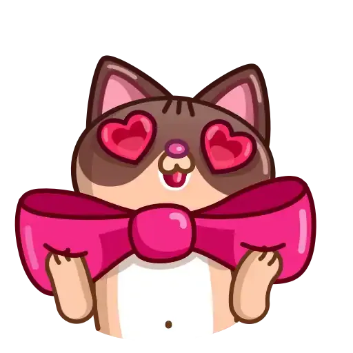 Valentine Cat - Sticker