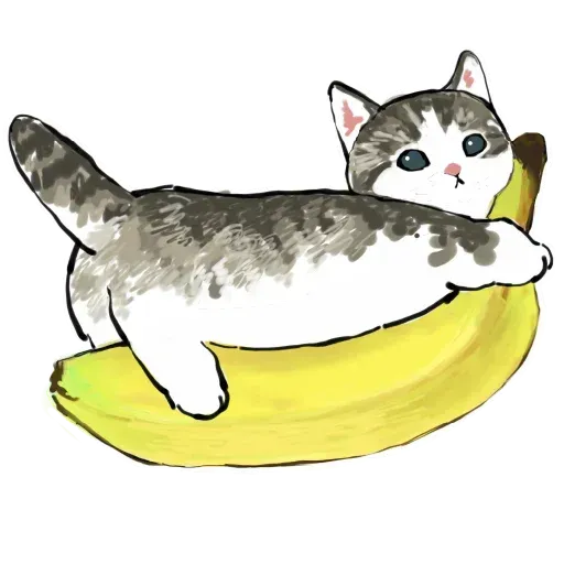 Bananacat - meong- Sticker