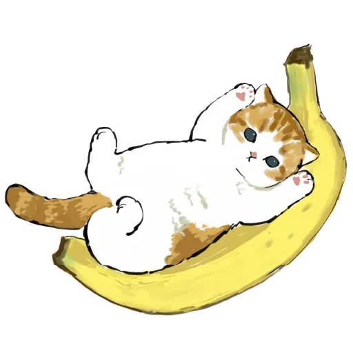 Bananacat - meong - Sticker 4