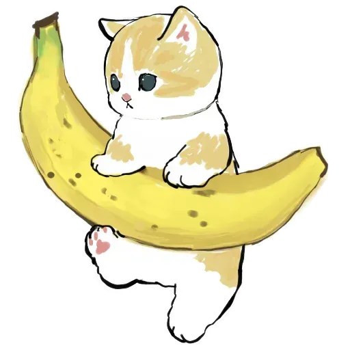Bananacat - meong - Sticker 3