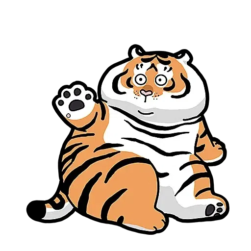 i am not fat tiger - Sticker 2