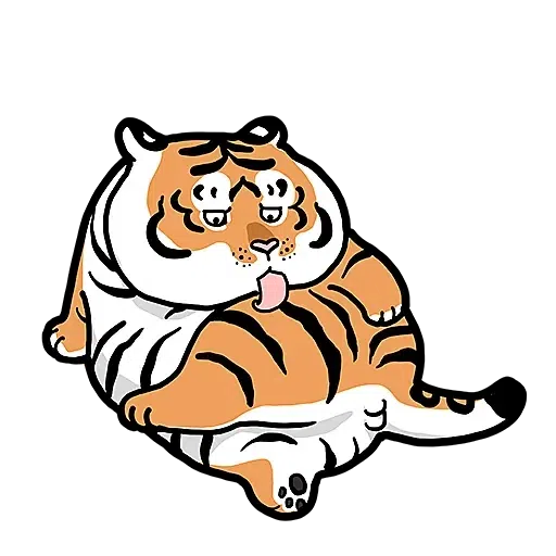 i am not fat tiger - Sticker 3