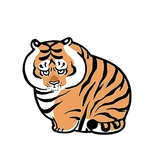 i am not fat tiger - Sticker 5