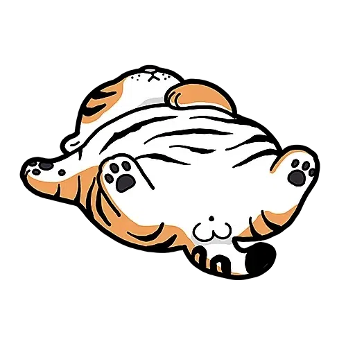 i am not fat tiger - Sticker 7