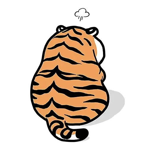i am not fat tiger- Sticker