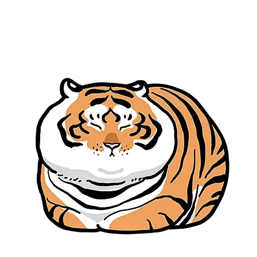 i am not fat tiger - Sticker 4