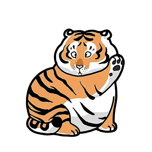 i am not fat tiger - Sticker 6