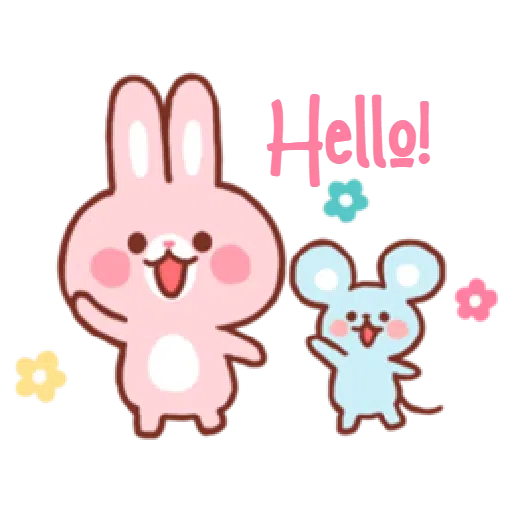 Bear & Bunny- Sticker